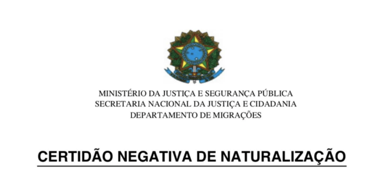 Certidão Negativa de Naturalização (CNN)