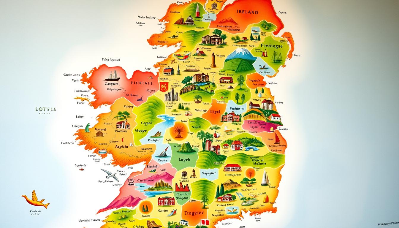 mapa da Irlanda