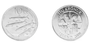 Moedas em circulação na Islândia