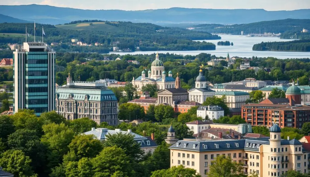 comparativo entre cidades na Finlândia