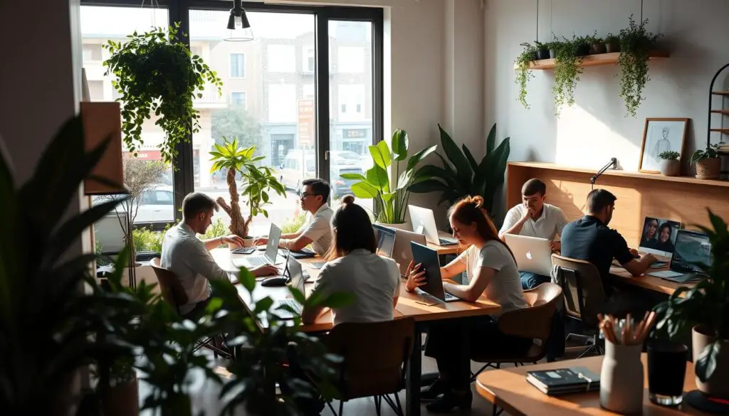 trabalho remoto e coworking