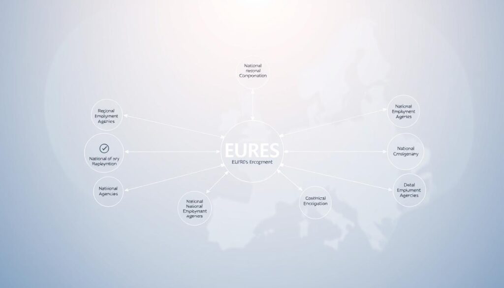 estrutura organizacional rede europeia emprego