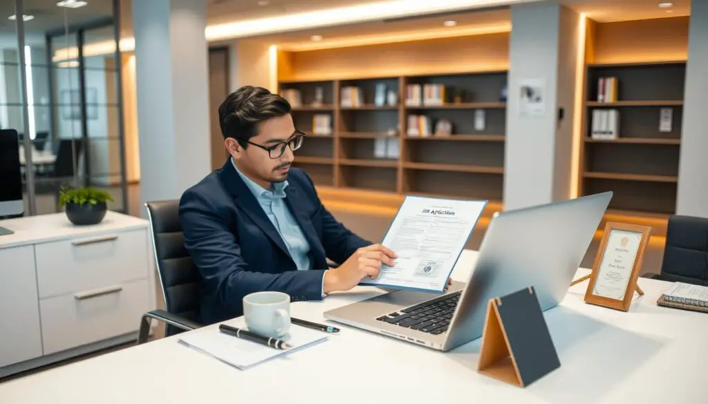 processo de candidatura no Reino Unido