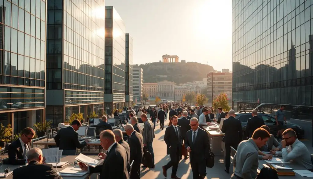 setor financeiro na Grécia