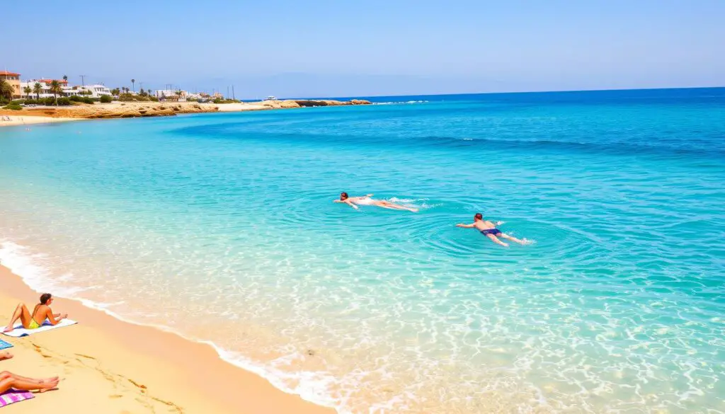 temperatura do mar em Chipre