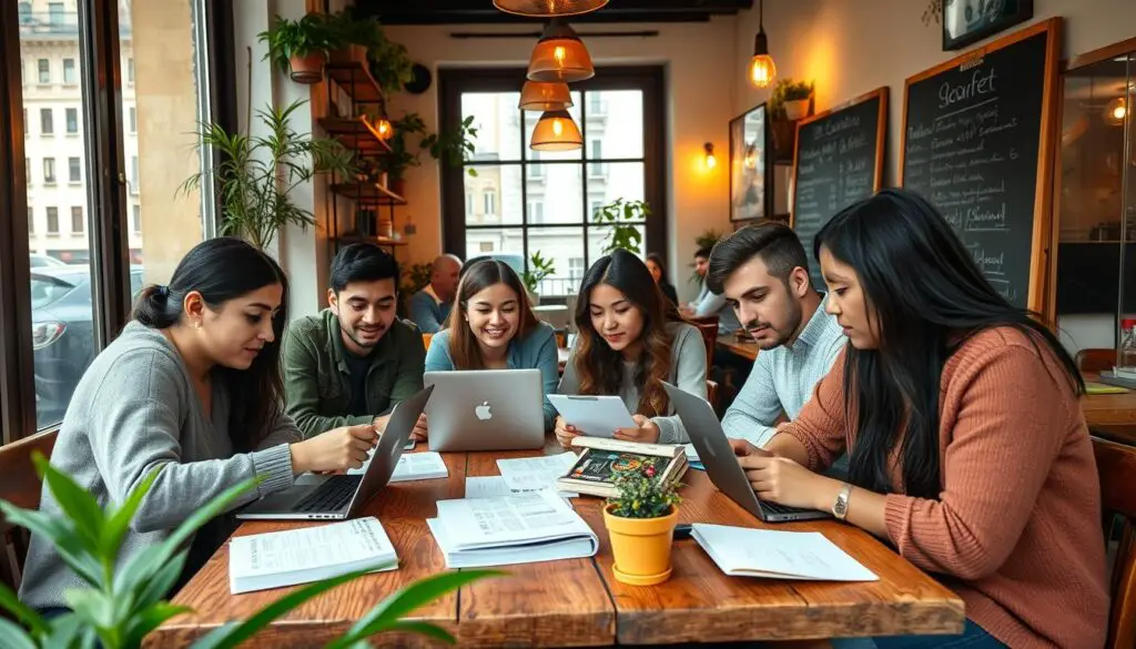 estudantes internacionais economizando custos