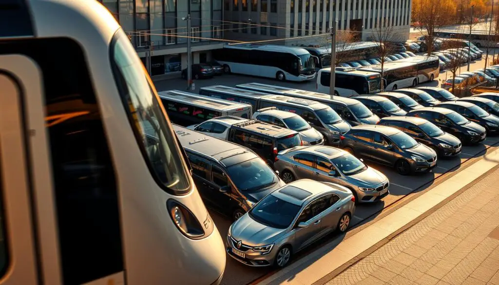 opções de transporte na França