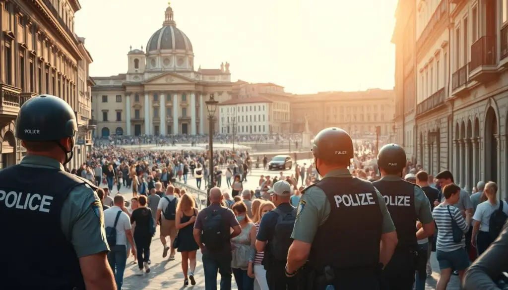 policiamento e segurança pontos turísticos Itália