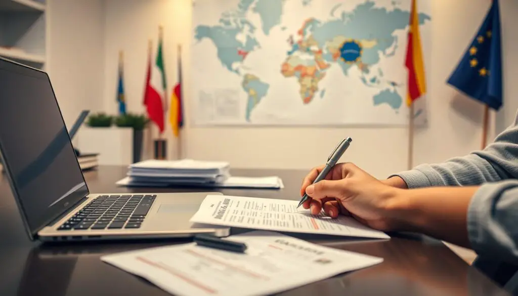 processo de solicitação de visto