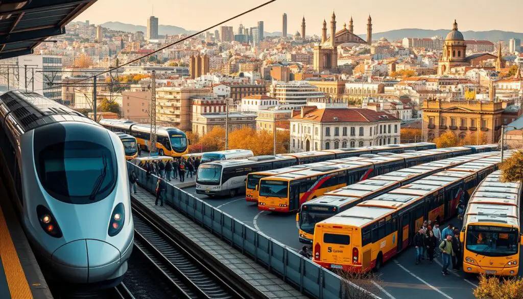 vantagens transporte público Espanha