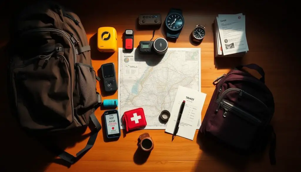 preparativos para viagem segura