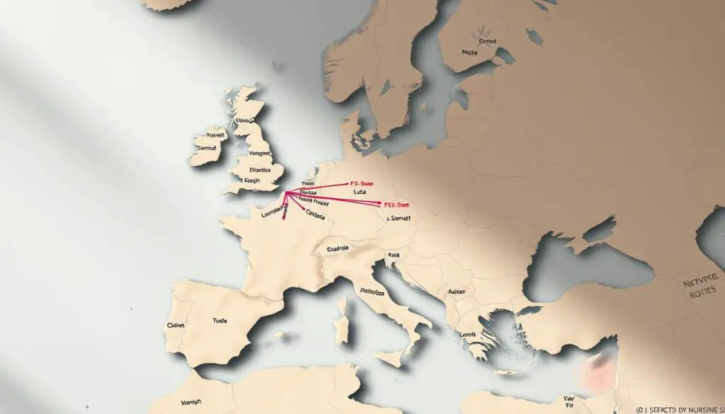 rotas por país demanda enfermeiros