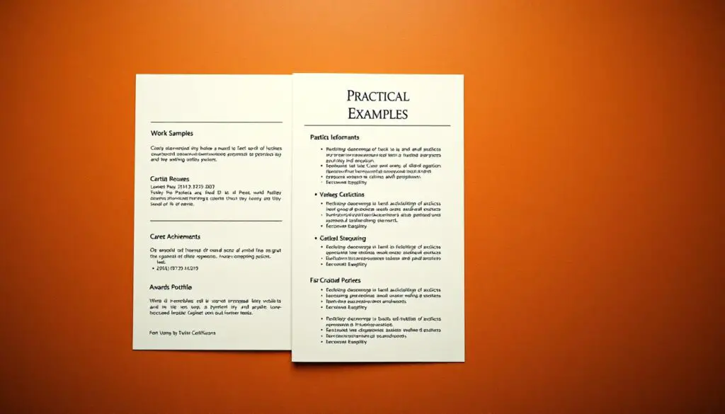 exemplos práticos no currículo