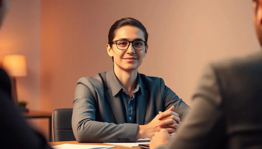 linguagem corporal durante entrevista