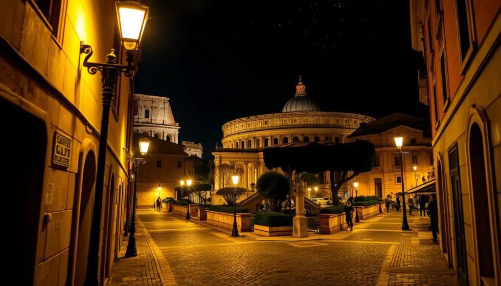 passeios noturnos iluminações Roma