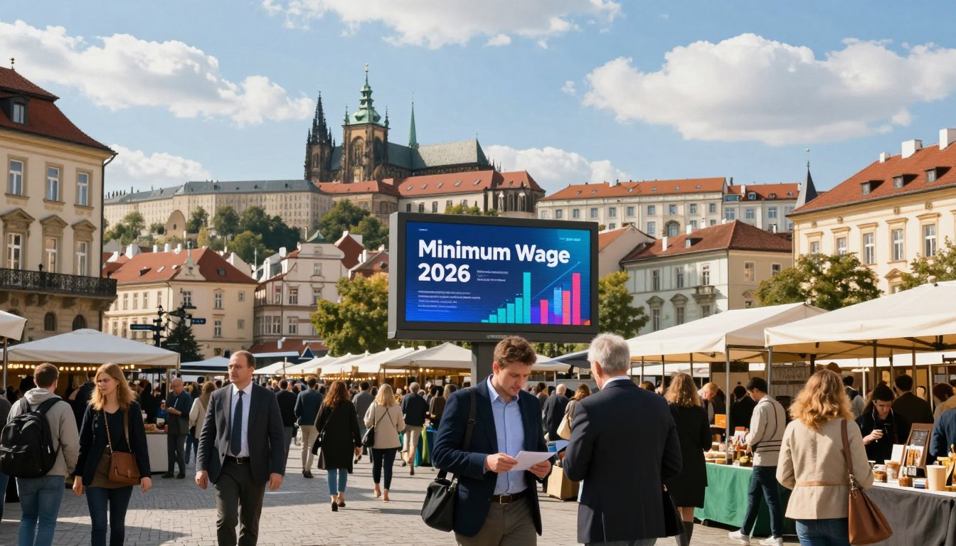 salário mínimo República Tcheca (Chéquia) 2026
