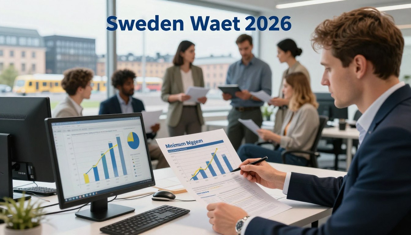 salário mínimo Suécia 2026